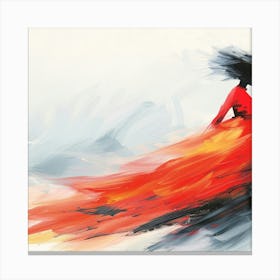 Abstract Of A Woman In Red Dress Canvas Print