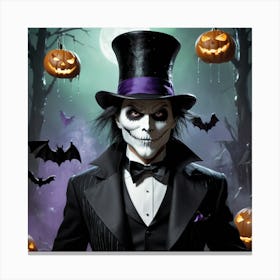 Halloween Skeleton Canvas Print