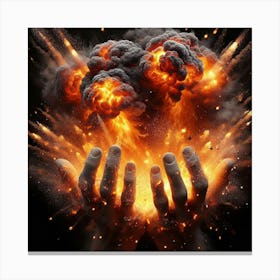 Explosion Of Hands Canvas Print