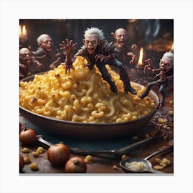 Zombie Macaroni And Cheese 1 Canvas Print