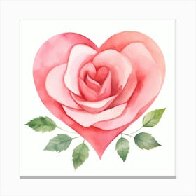 Heart Rose Canvas Print