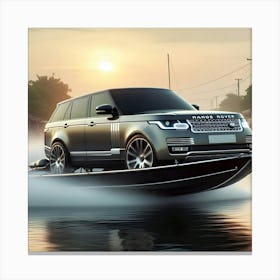 A Range Rover Design As A Speed Boat 4 Canvas Print