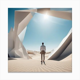 Man In The Desert 93 Canvas Print