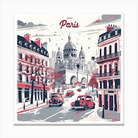 Paris Paris Paris Paris Canvas Print