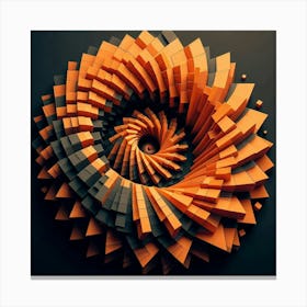 Spiral 3d Art Canvas Print