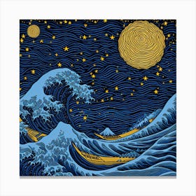 Great Wave Off Kan 1 Canvas Print