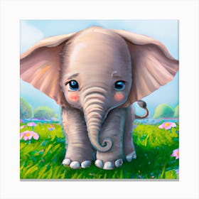 Pretty Baby Elephant Canvas Print