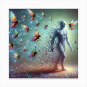 Man With Butterflies 1 Canvas Print