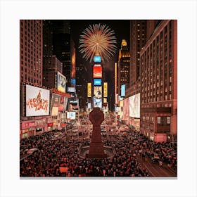 Times Square New Year'S Eve Canvas Print