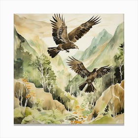 Eagles In Flight Canvas Print