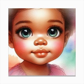 Afro-American Girl Canvas Print