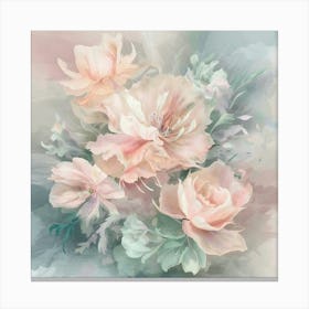 Pink Roses Canvas Print