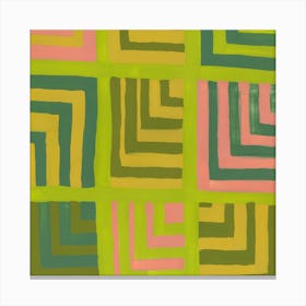 Painted Color Block Squares In Multi Canvas Print