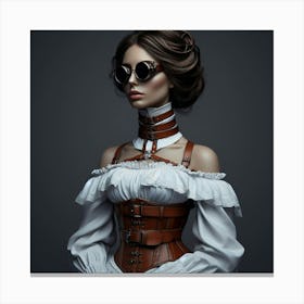 Steampunk Woman 2 Canvas Print