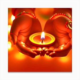 Diwali Greeting Card Canvas Print
