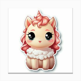 Unicorn Sticker 112 Canvas Print