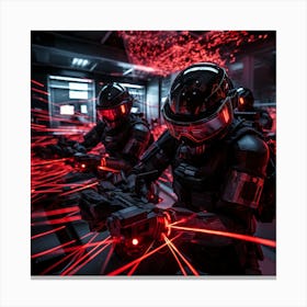 Red Lasers Canvas Print