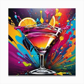 Colorful Martini Canvas Print