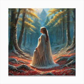 Elf In The Forest Canvas Print