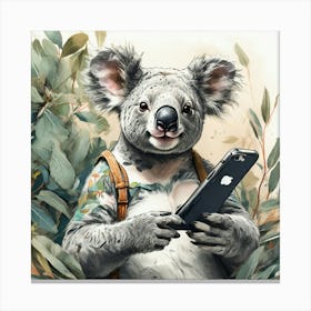 Koala Phone Canvas Print