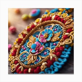Embroidered Jewelry Canvas Print