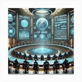 High Council Of Mars Scientific Advancements Superweapon Deployments Canvas Print