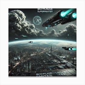 A Futuristic Scene Showing The Bio Plague Emitter, Canvas Print