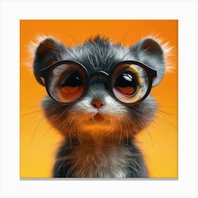 Mouse In Glasses 1 Canvas Print