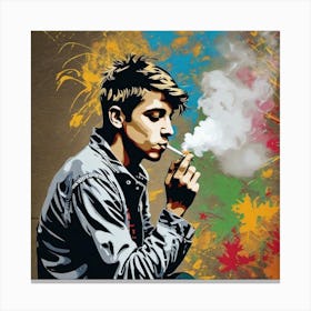 Cigarette Smoking Man Canvas Print