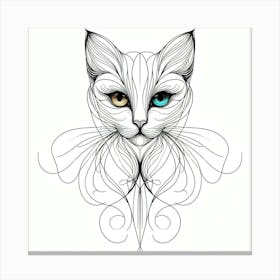 Cat With Blue Eyes 3 Canvas Print