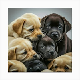 Puppies - Labrador Retriever Canvas Print