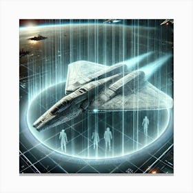 A Futuristic Sci Fi Scene Peacekeeper Scout Cloaking Device Canvas Print