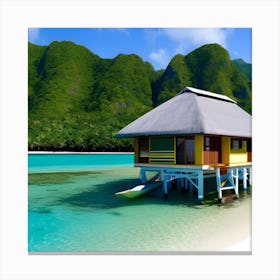 Hut On The Beach 6 Canvas Print