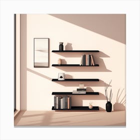 Room With Bookshelves Canvas Print