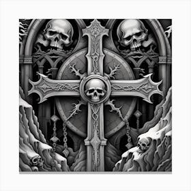 Gothic Cross Canvas Print