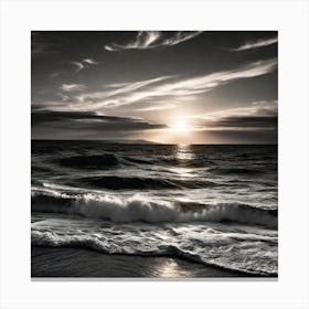 Sunset At The Beach 349 Canvas Print