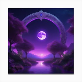 Purple Night Sky Canvas Print