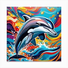 Dolphin Painting 1 Canvas Print
