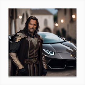 Aragorn and Lamborghini 1 Canvas Print