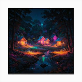 Night In The Forest 7 Canvas Print