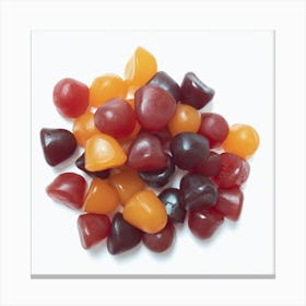 Red, Orange and Purple Multivitamin Gummies Canvas Print