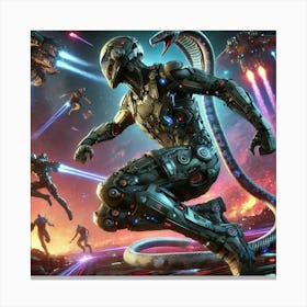 A Sci Fi Depiction Of Serpent Wranglers Exo Suits Canvas Print