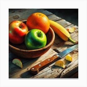 Fruit In A Bowl Canvas Print