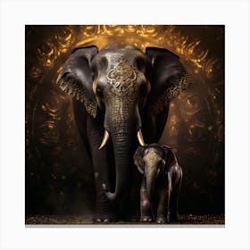 Elephant Series Artjuice By Csaba Fikker 027 Canvas Print