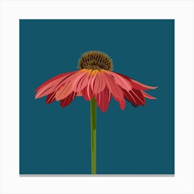 Red Flower 2 Square Canvas Print