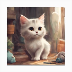 Cute Kitten Canvas Print