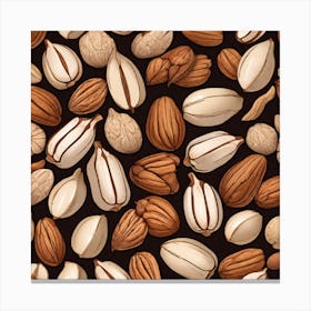 Nut Pattern Canvas Print