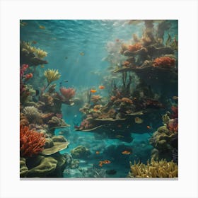 Surreal Underwater Landscape Inspired By Dali 11 Canvas Print