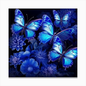 Blue Butterflies 1 Canvas Print
