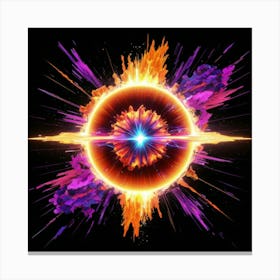 Plasma Explosion Glitch Art 24 Canvas Print